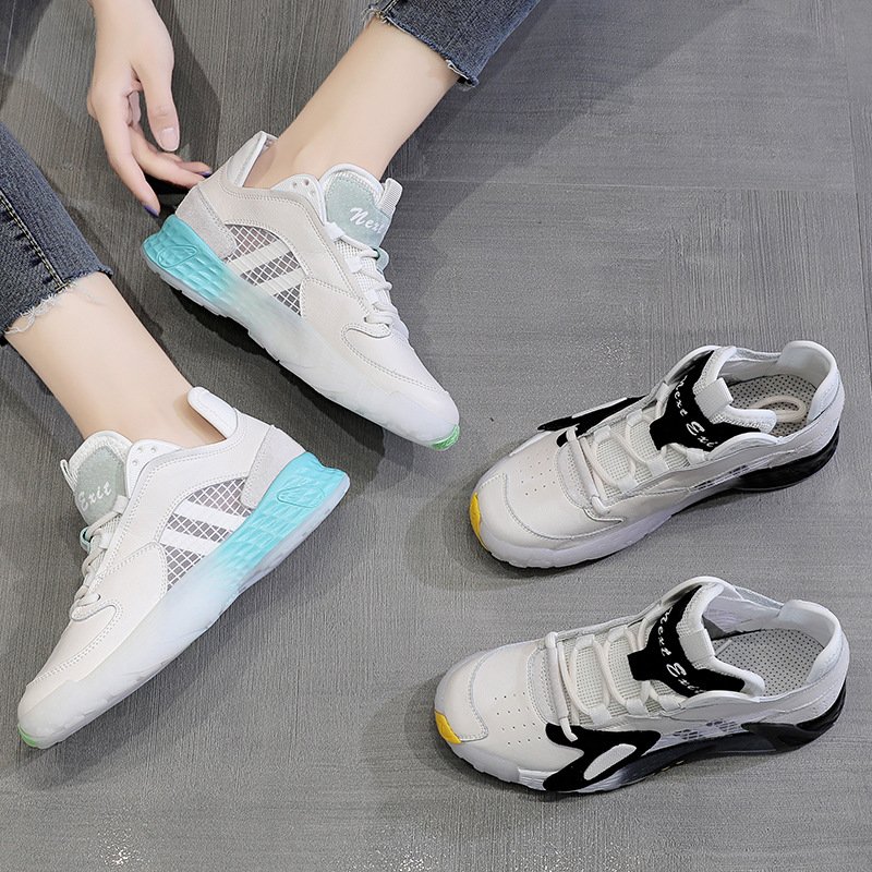 Net shoes women spring new women's shoes casual fashion lace-up breathable mesh shoes running shoes women